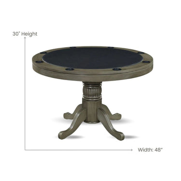 Poker Dining Table Valetta, Round, 8-person, 48